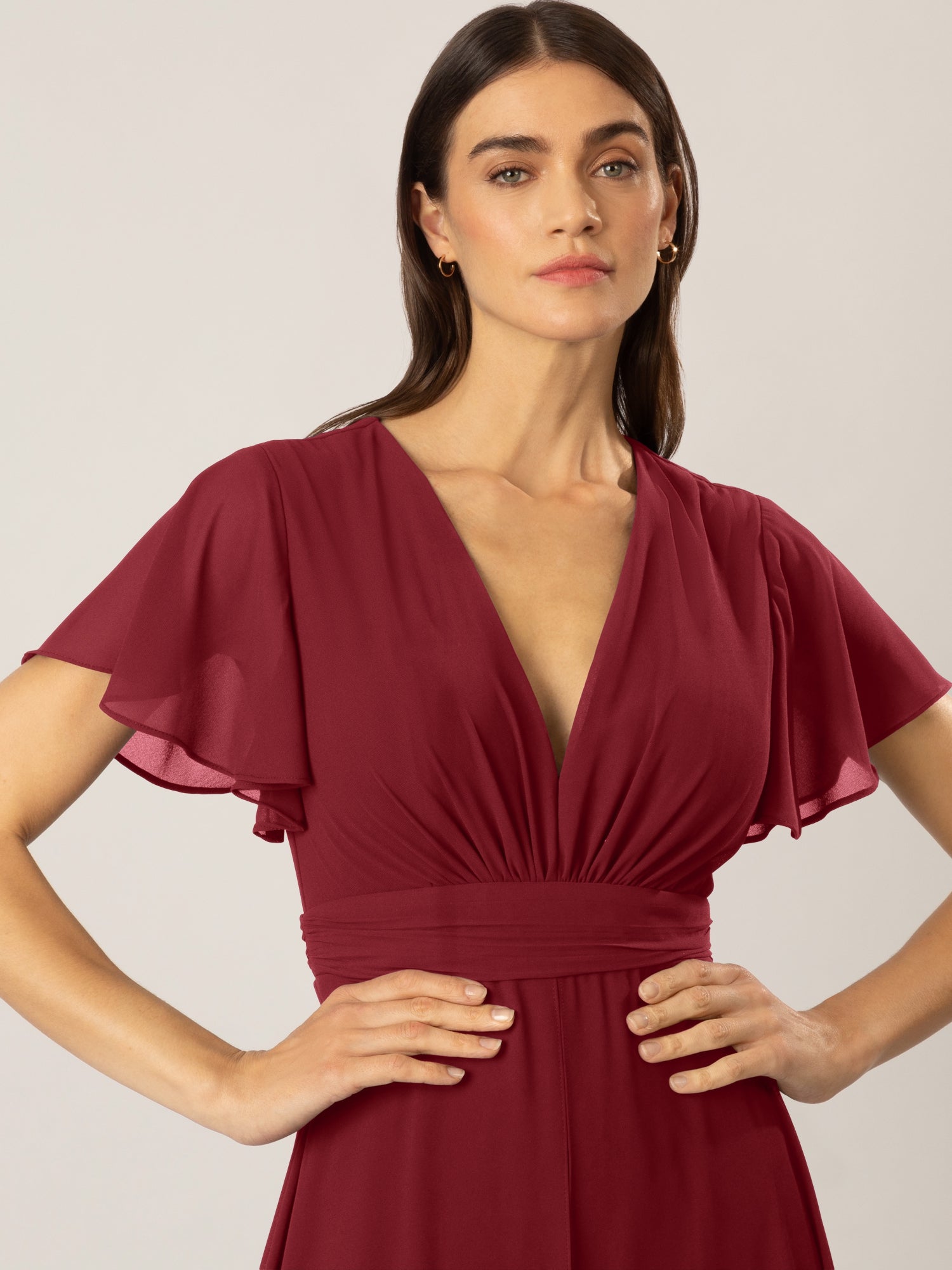 APART Overall aus Chiffon mit Abendkleid Optik | bordeaux