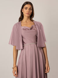 APART Chiffonbolero aus semitransparentem Chiffon | mauve