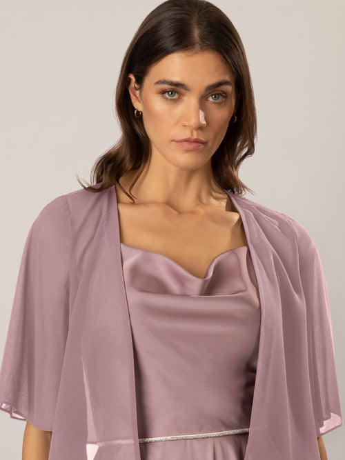 APART Chiffonbolero aus semitransparentem Chiffon | mauve image 1