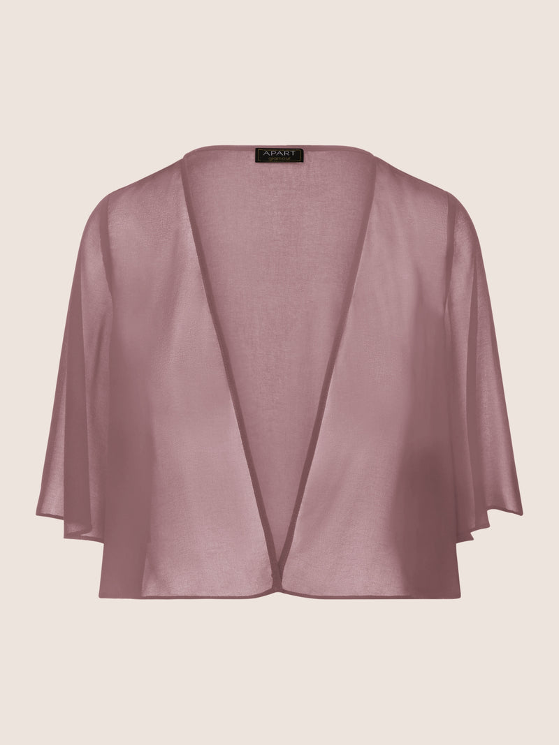 APART Chiffonbolero aus semitransparentem Chiffon | mauve