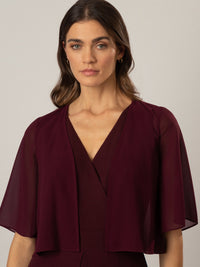 APART Chiffonbolero aus semitransparentem Chiffon | bordeaux