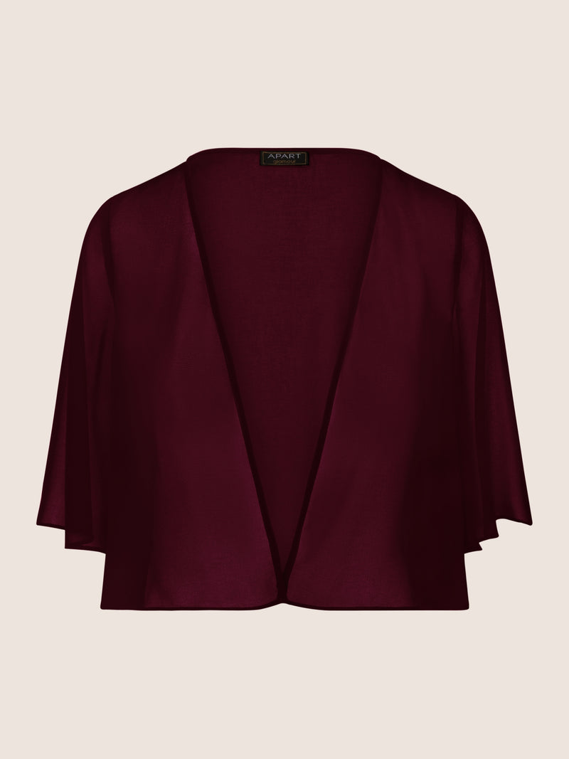 APART Chiffonbolero aus semitransparentem Chiffon | bordeaux