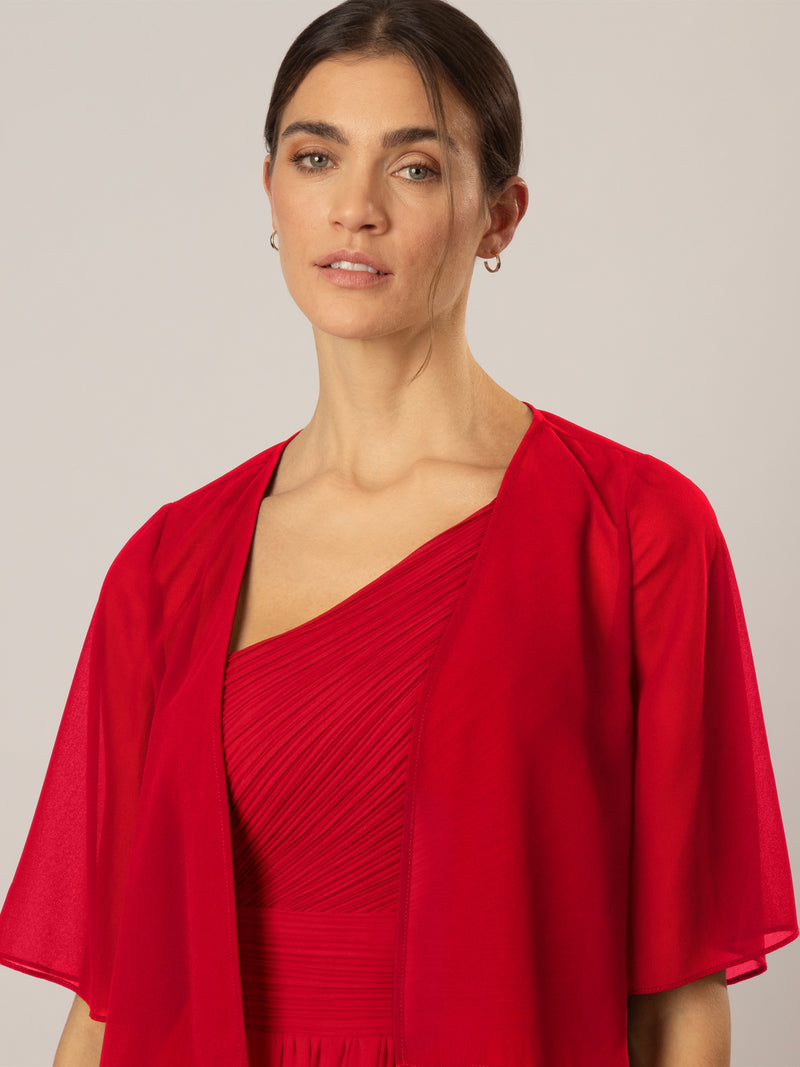 APART Chiffonbolero aus semitransparentem Chiffon | rot