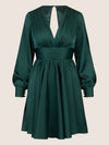 APART Cocktailkleid mit gerafftem Unterbrusteinsatz | emerald