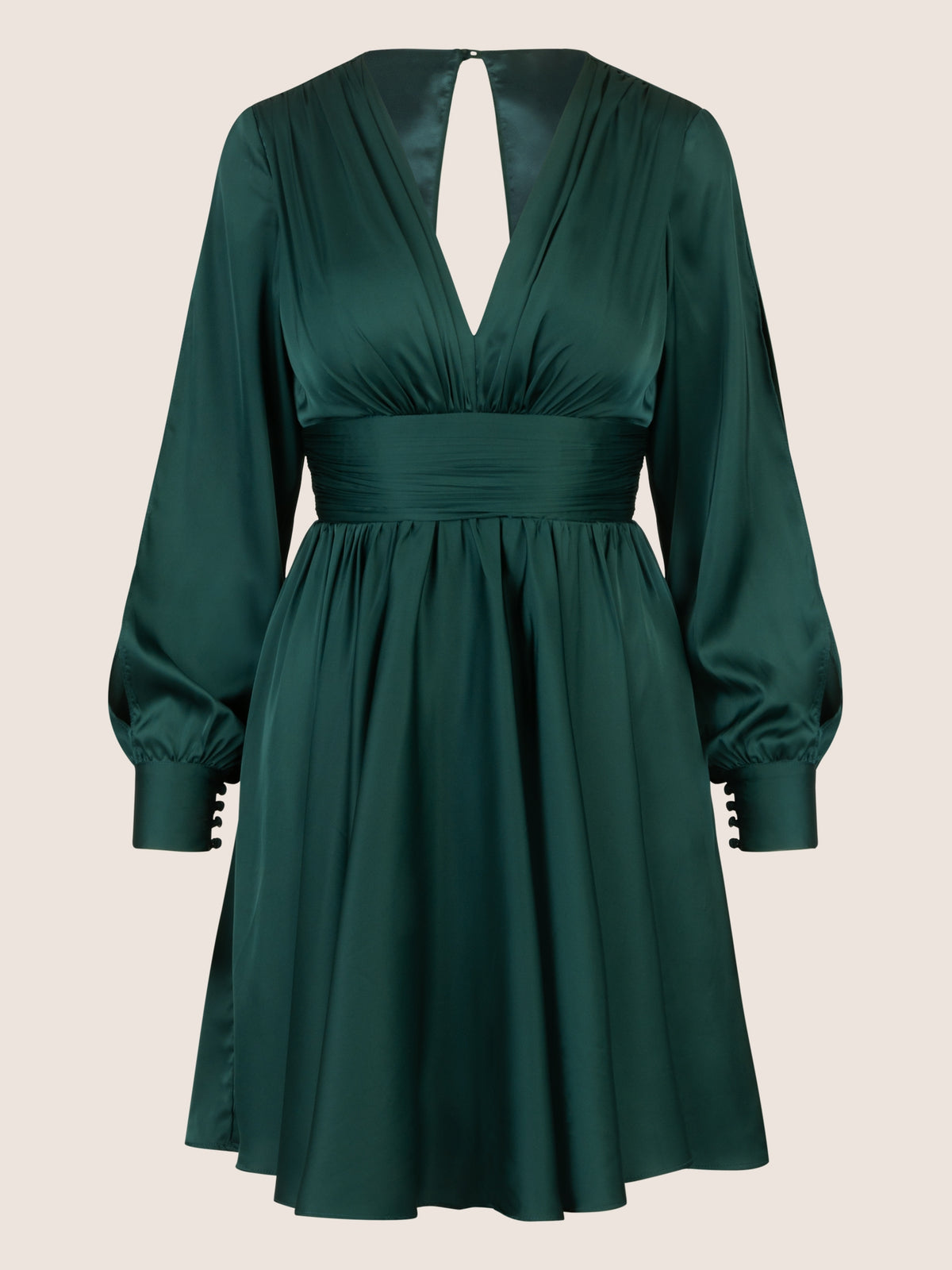 APART Cocktailkleid mit gerafftem Unterbrusteinsatz | emerald