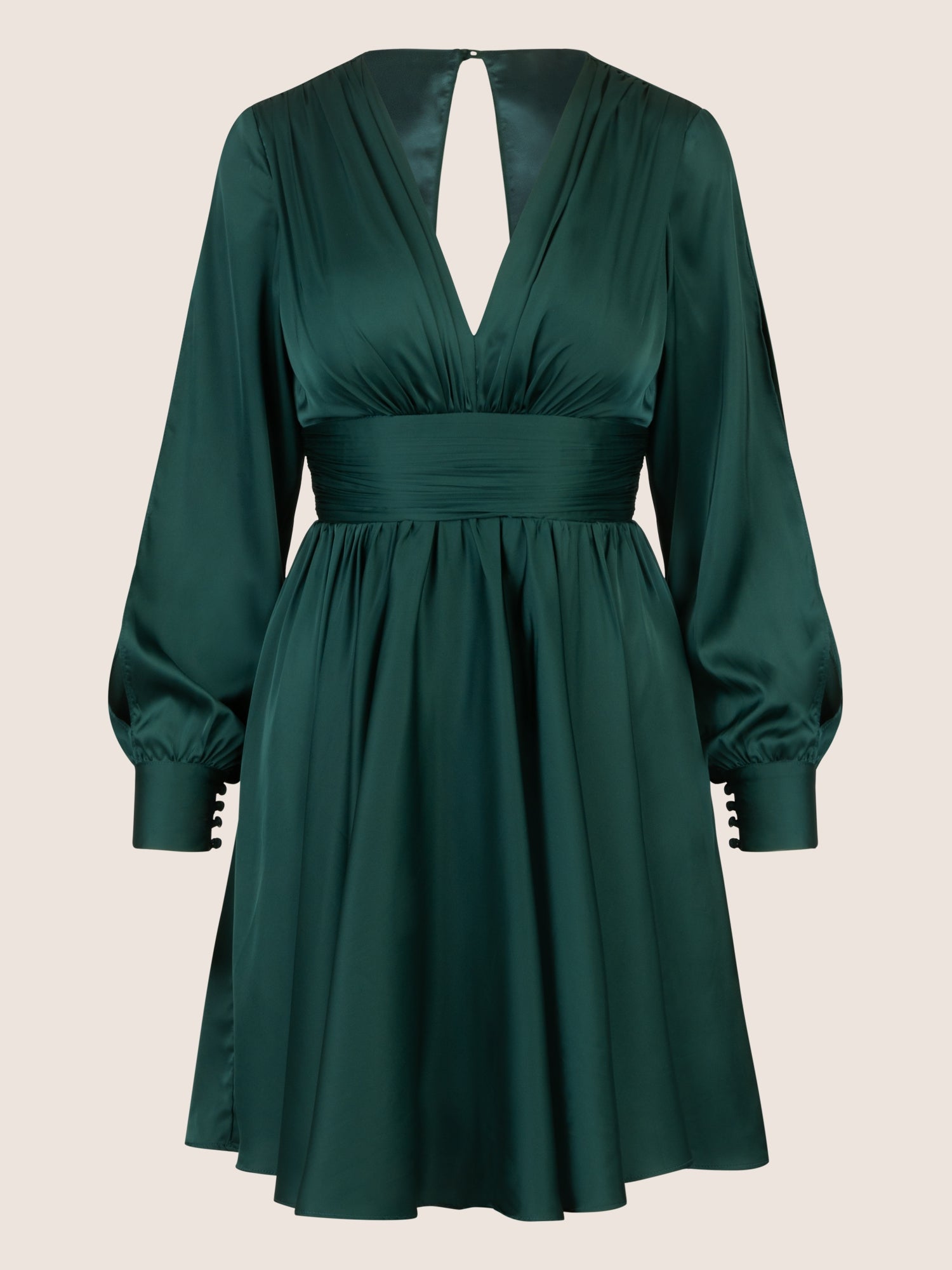 APART Cocktailkleid mit gerafftem Unterbrusteinsatz | emerald