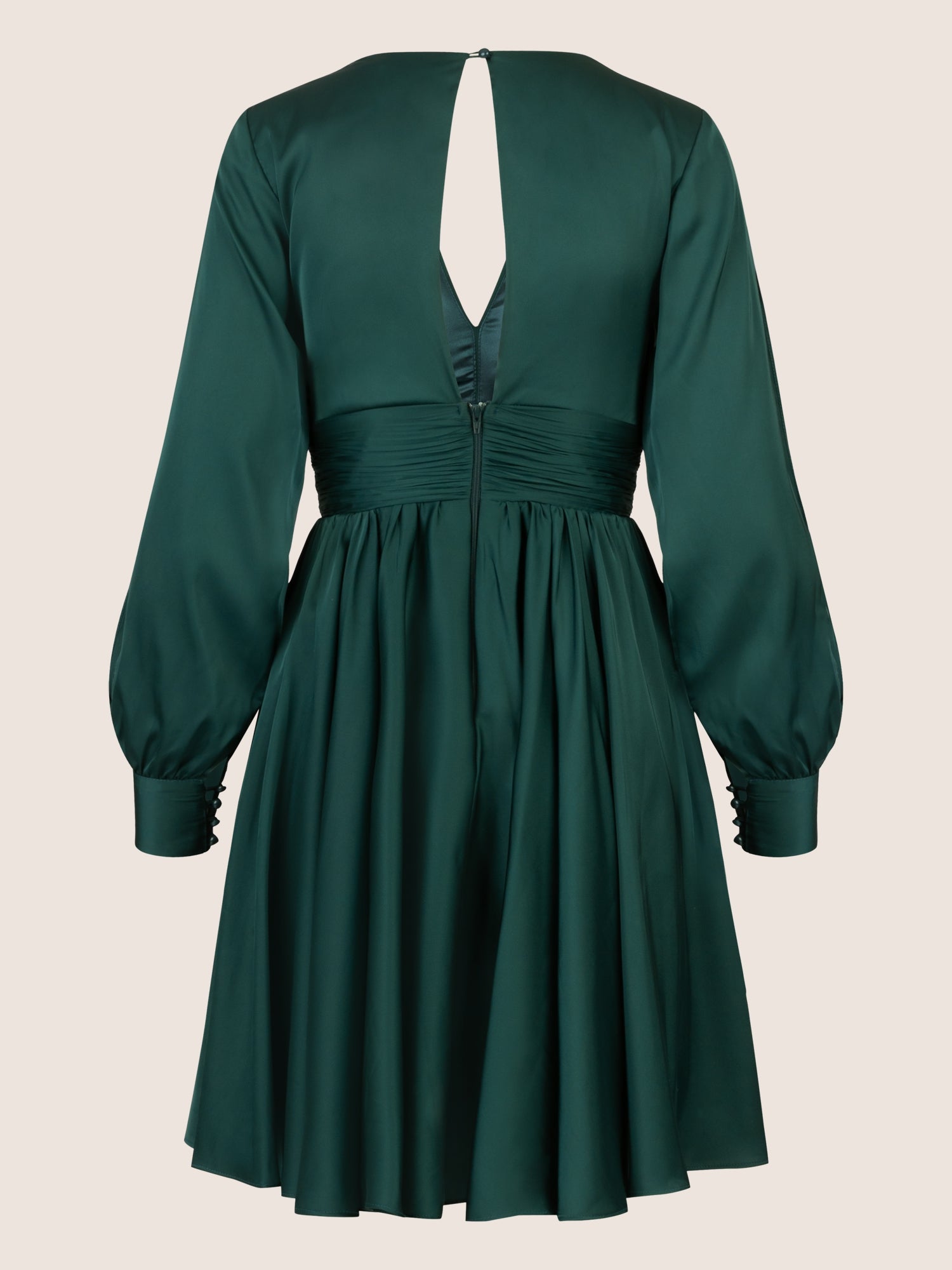 APART Cocktailkleid mit gerafftem Unterbrusteinsatz | emerald