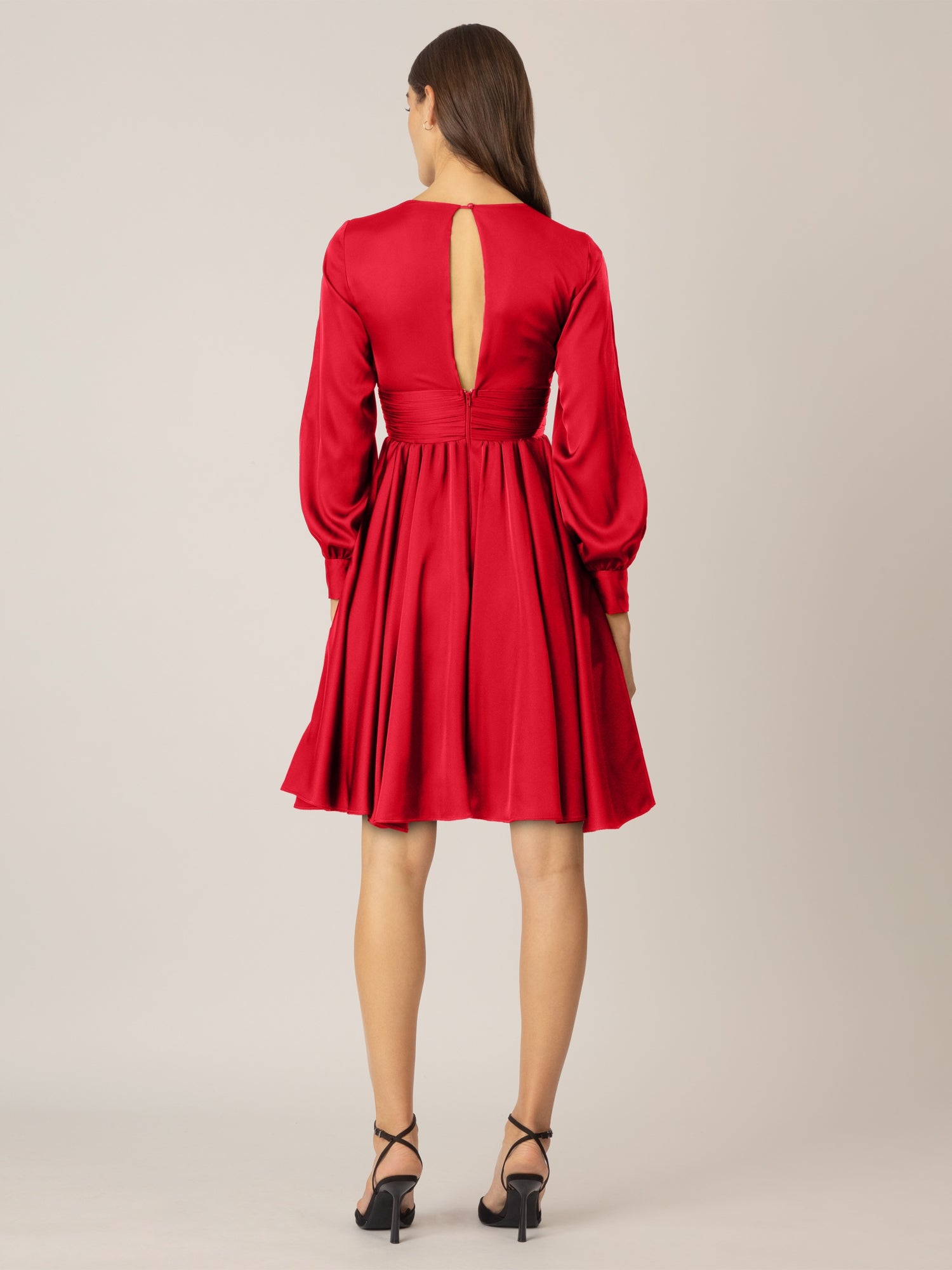 APART Cocktailkleid mit gerafftem Unterbrusteinsatz | rot