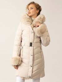 APART Winterjacke mit Reißverschluss für optimalen Schutz im Winter | beige