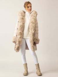 APART Winterjacke mit Reißverschluss für optimalen Schutz im Winter | beige