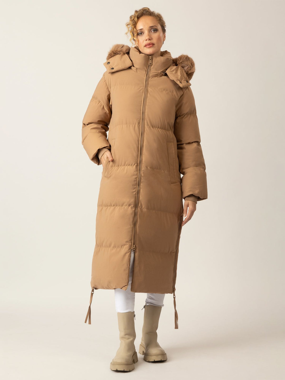 APART Winterjacke mit Reißverschluss für kalte Tage mit Komfort und Stil | camel