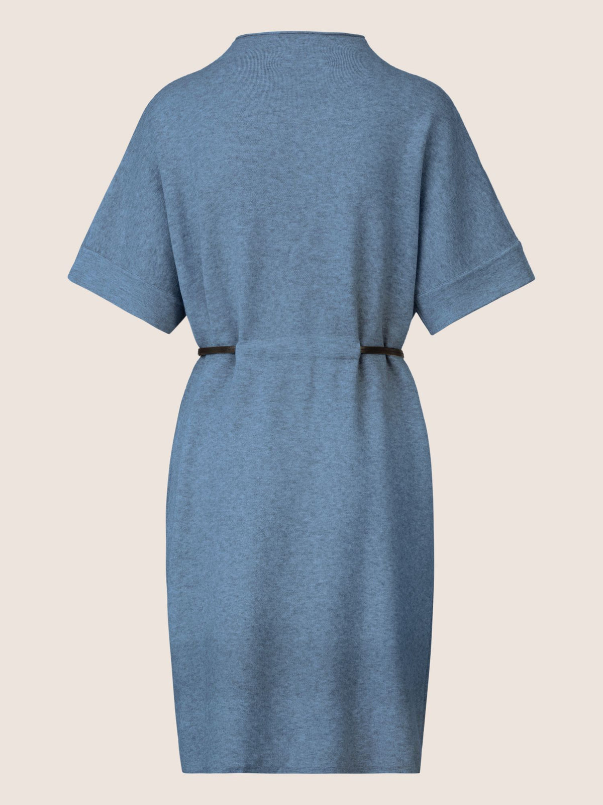 APART minimalistisches Strickkleid mit Dekogürtel | jeansblau