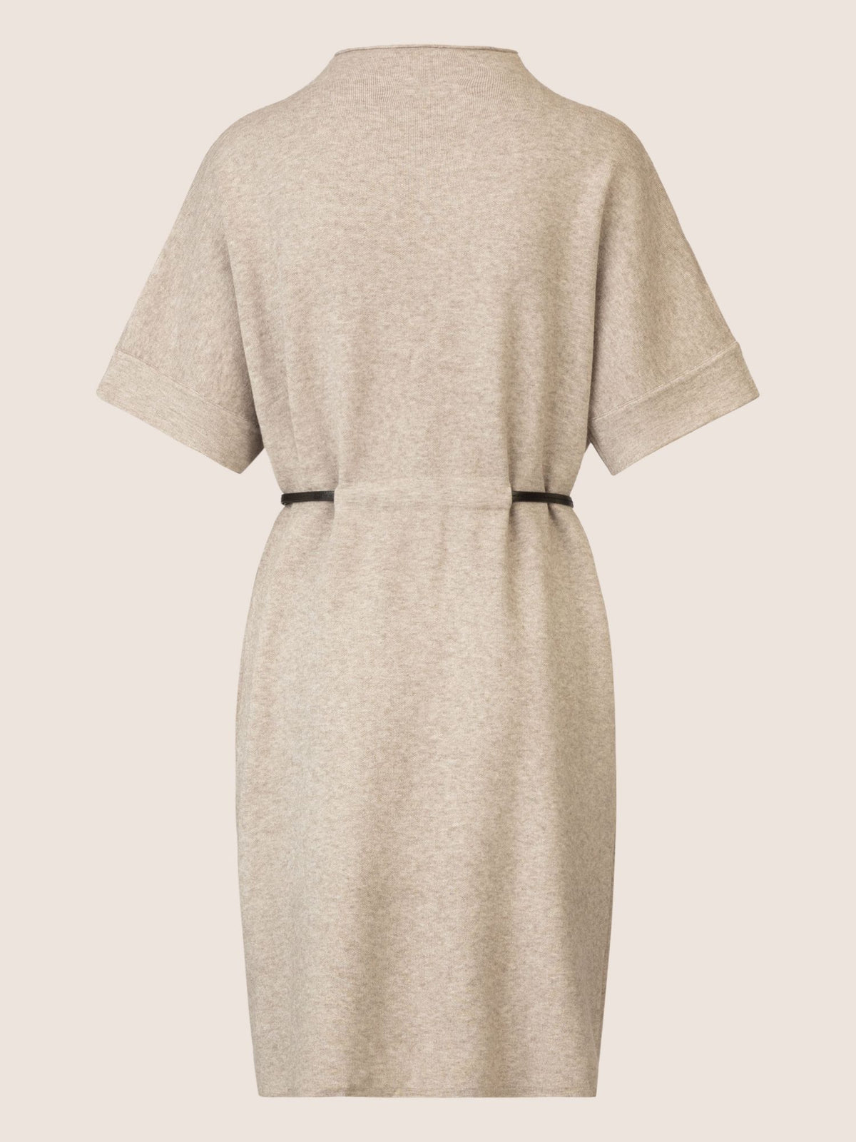 APART minimalistisches Strickkleid mit Dekogürtel | taupe