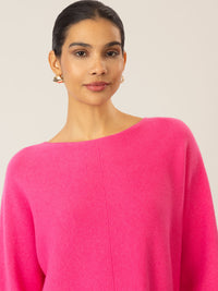 APART minimalistisches Strickkleid mit Tasche | fuchsia