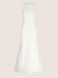 APART langes Paillettenkleid mit allover Paillenstickerei | creme