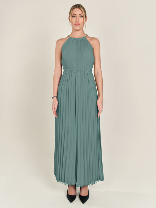 APART Plisseeoverall im Neckholder-Stil | jade image 1