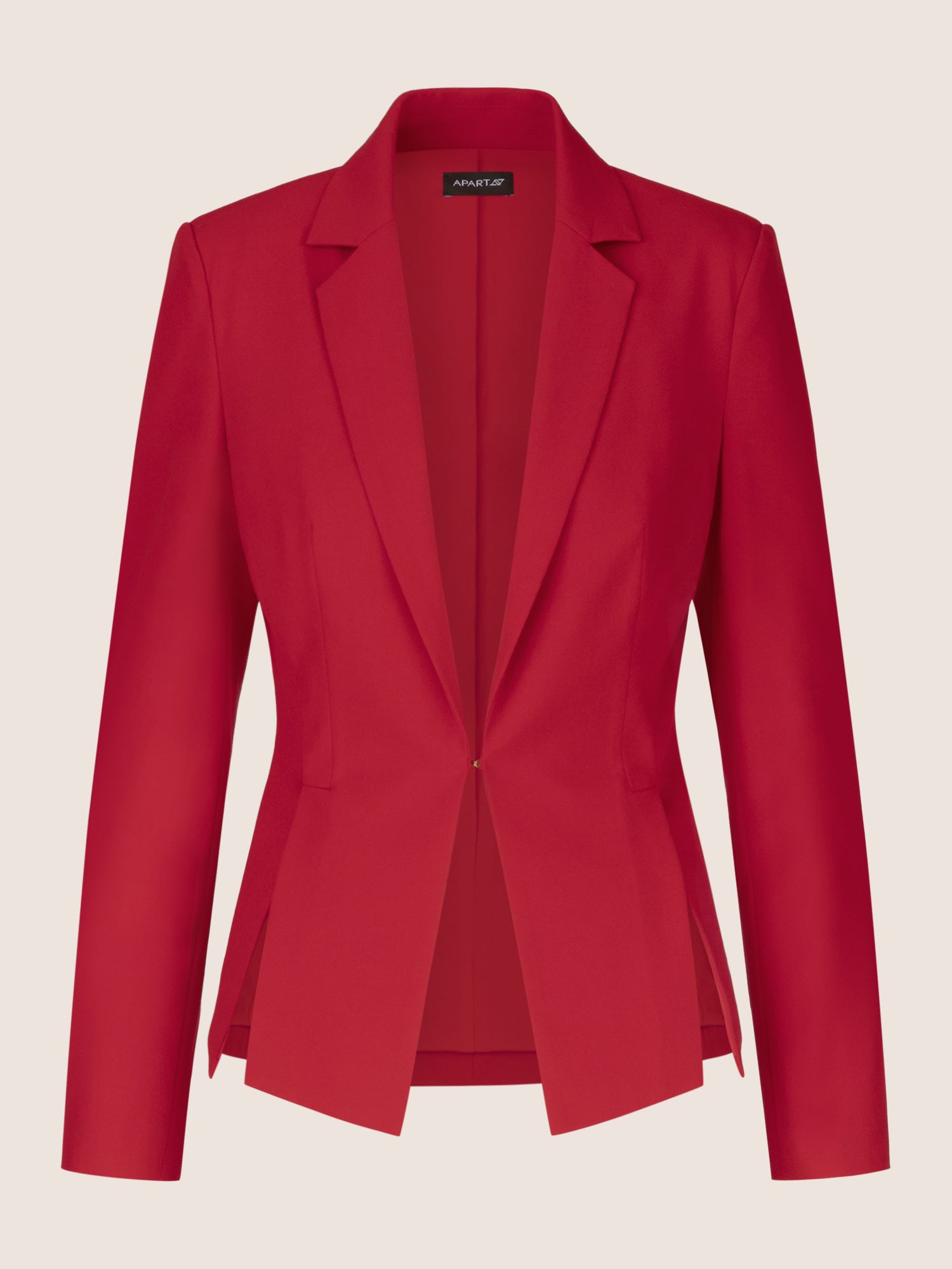 APART Blazer mit langgezogenem Revers und vorne langen Schlitzen | rot