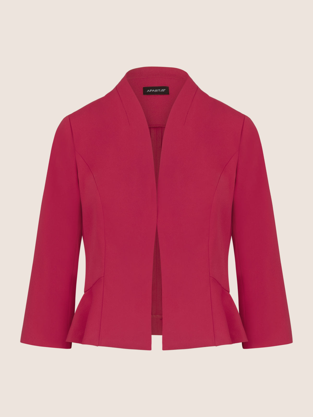 APART kurzer Blazer mit Schößchen-Effekt aus einer leicht strukturierten Ware | pink