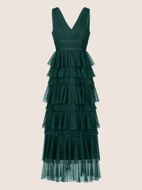 APART Abendkleid aus Jersey mit Mesh | emerald