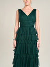 APART Abendkleid aus Jersey mit Mesh | emerald