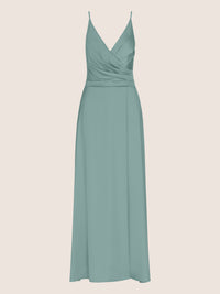 APART Satin-Abendkleid mit Wickeleffekt | jade