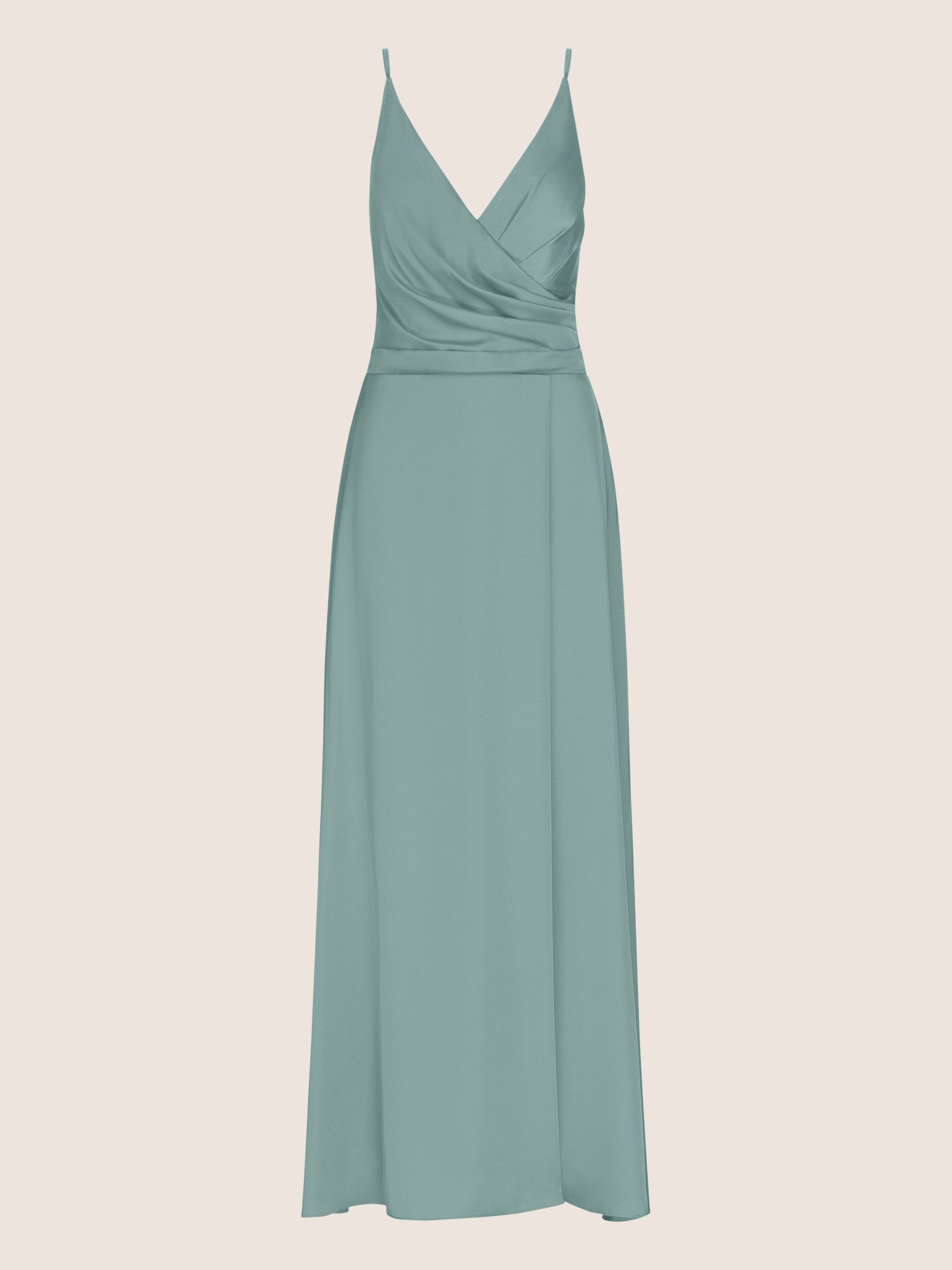 APART Satin-Abendkleid mit Wickeleffekt | jade