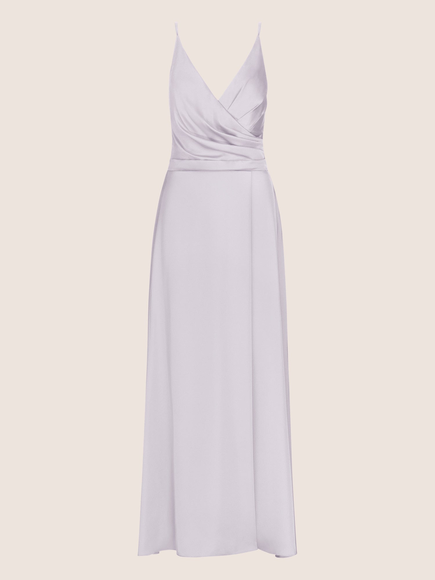 APART Satin-Abendkleid mit Wickeleffekt | lavendel