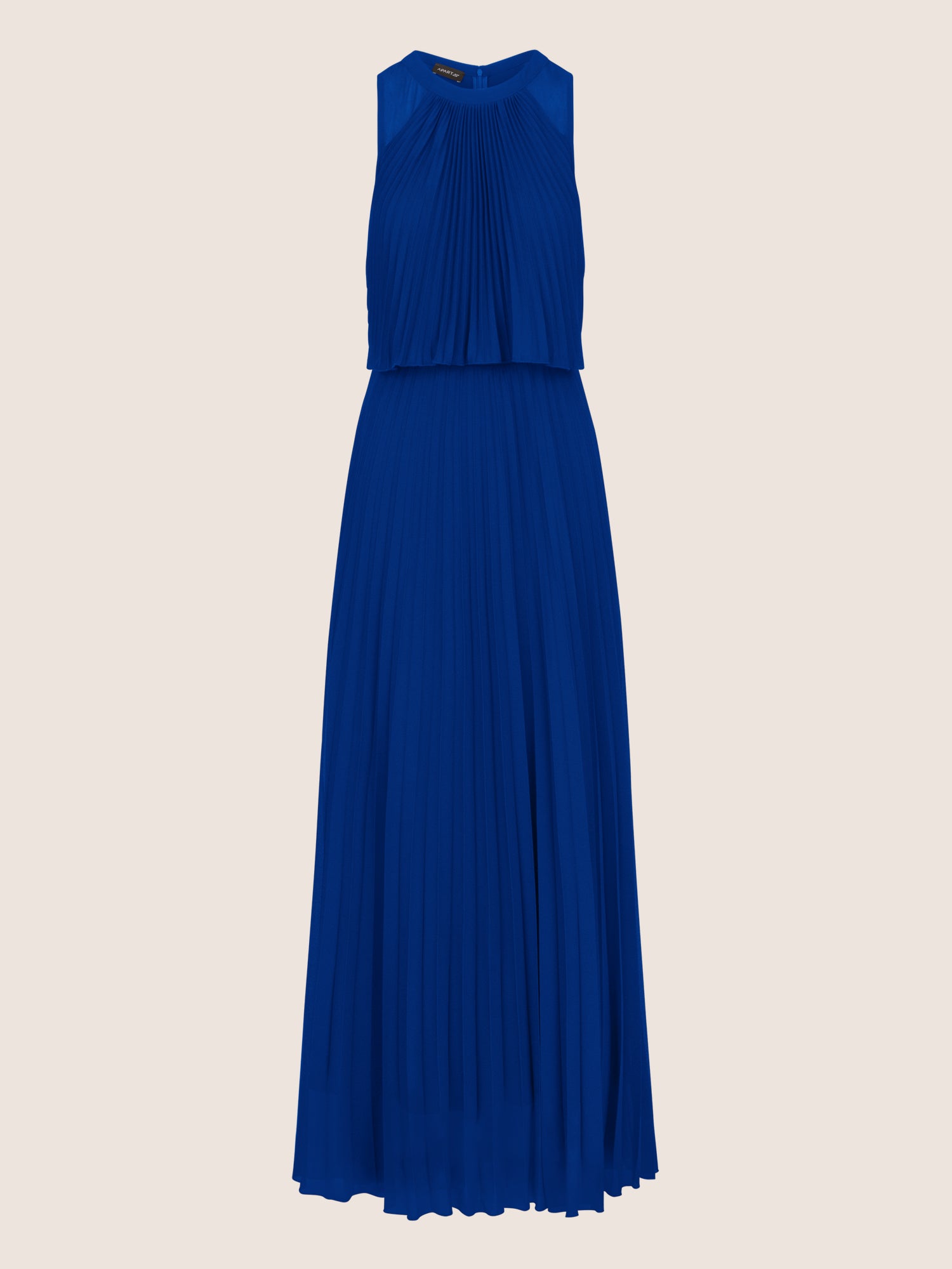 APART Abendkleid mit lose fallendem Sonnenplissee-Part bis zur Taille | royalblau