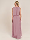 APART Abendkleid mit lose fallendem Sonnenplissee-Part bis zur Taille | mauve