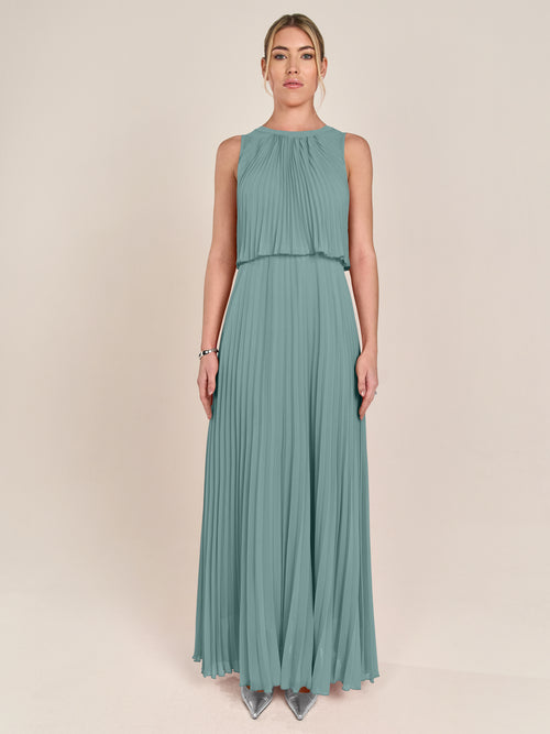 APART Abendkleid mit lose fallendem Sonnenplissee-Part bis zur Taille | jade image 1