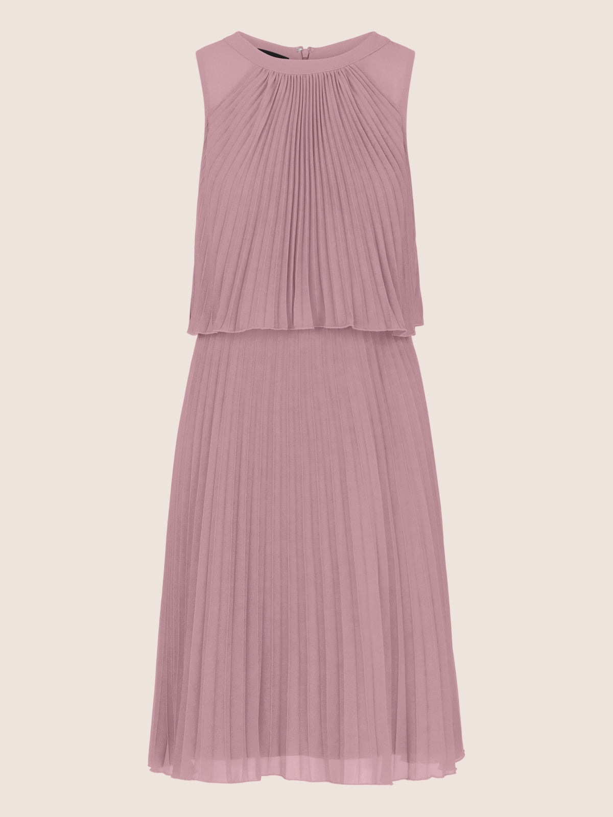 APART Cocktailkleid mit rundem Ausschnitt und schmalem , sichtbaren Halsring | mauve