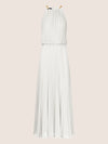 APART Plisseekleid im Neckholder-Stil | creme