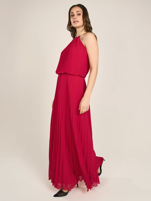 APART Plisseekleid im Neckholder-Stil | rot image 1