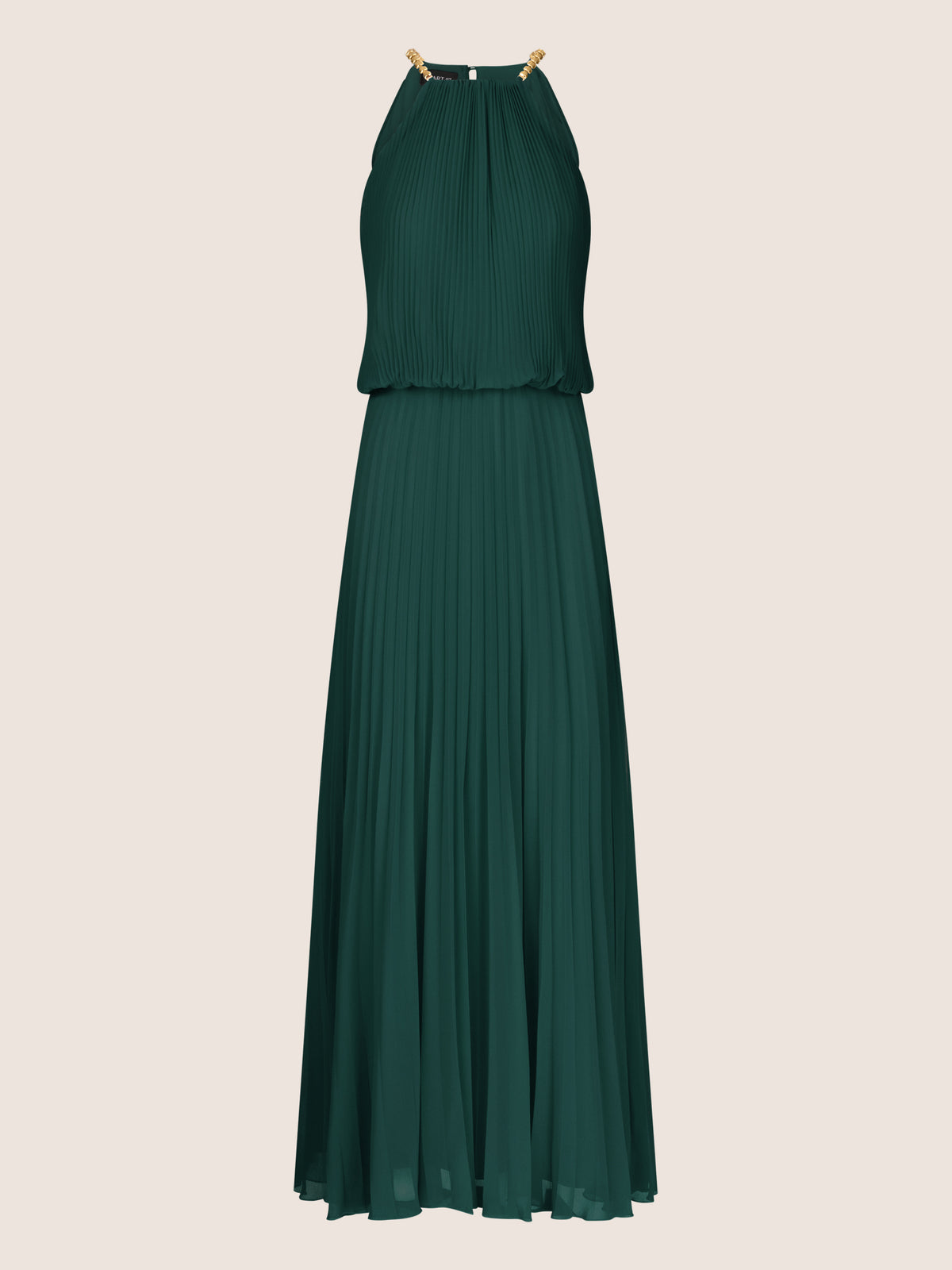 APART Plisseekleid im Neckholder-Stil | emerald