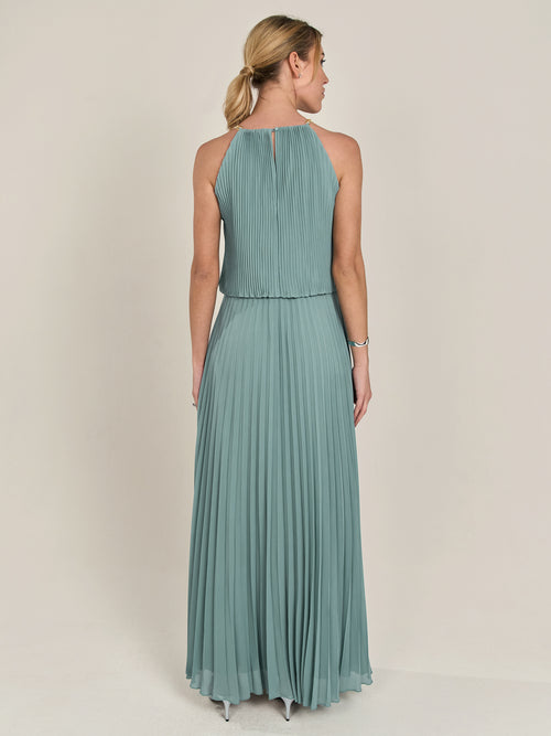 APART Plisseekleid im Neckholder-Stil | jade image 1