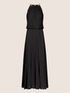 APART Plisseekleid im Neckholder-Stil | schwarz