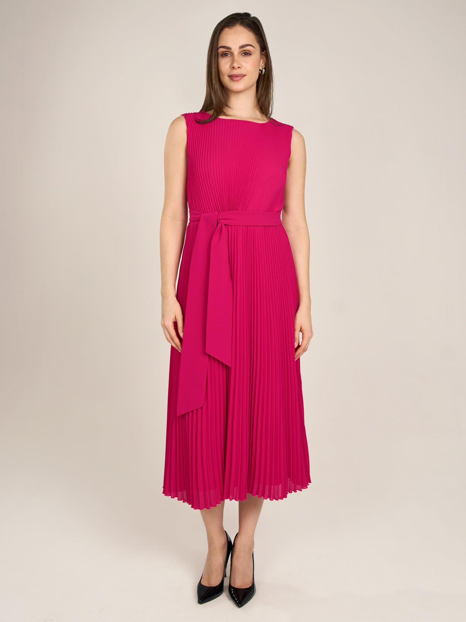 APART Midi-Plisseekleidmit allover Plissee Falten | pink