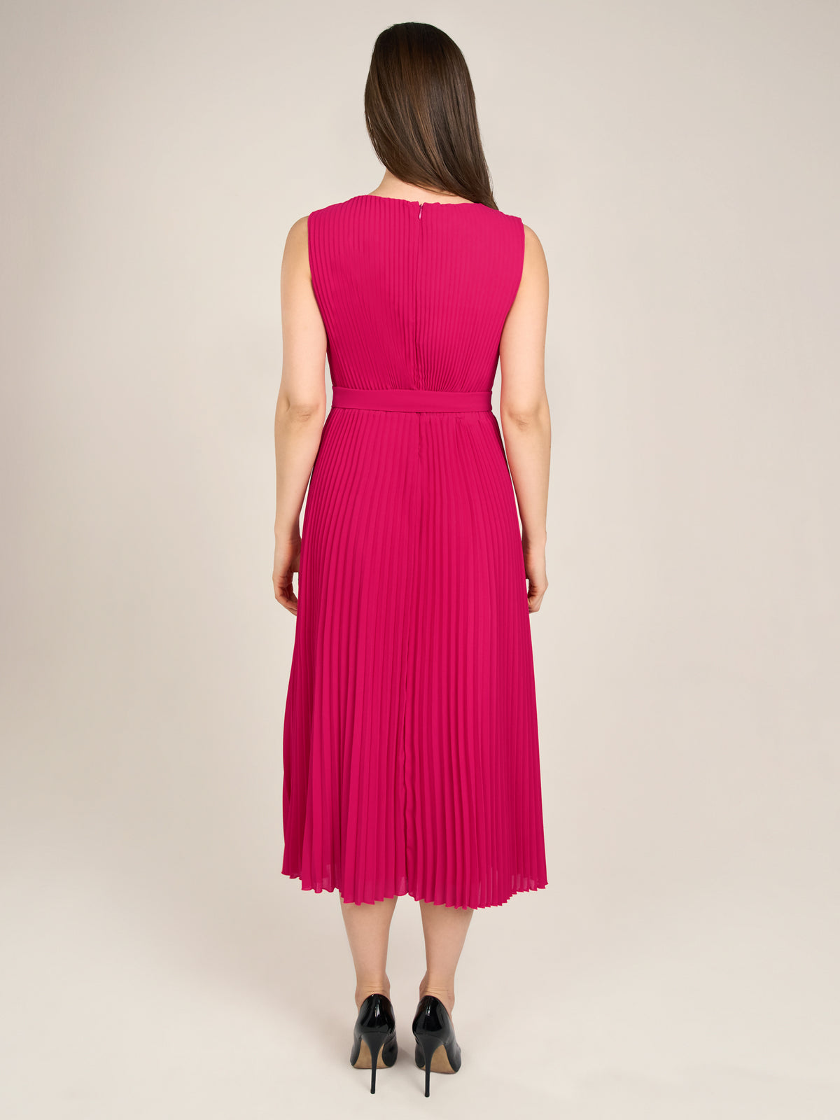 APART Midi-Plisseekleidmit allover Plissee Falten | pink