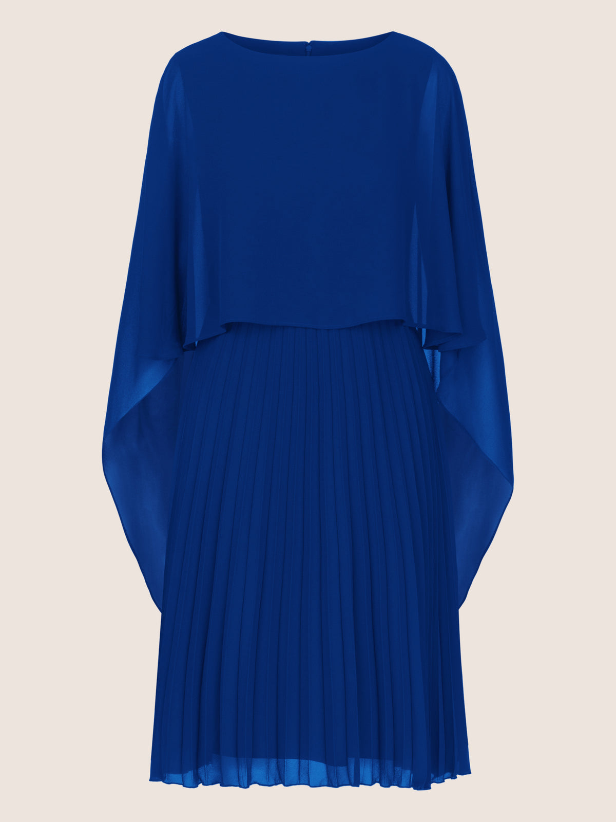 APART Cocktailkleid mit Chiffoncape und Plisseerock | royalblau