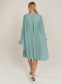 APART Cocktailkleid mit Chiffoncape und Plisseerock | jade