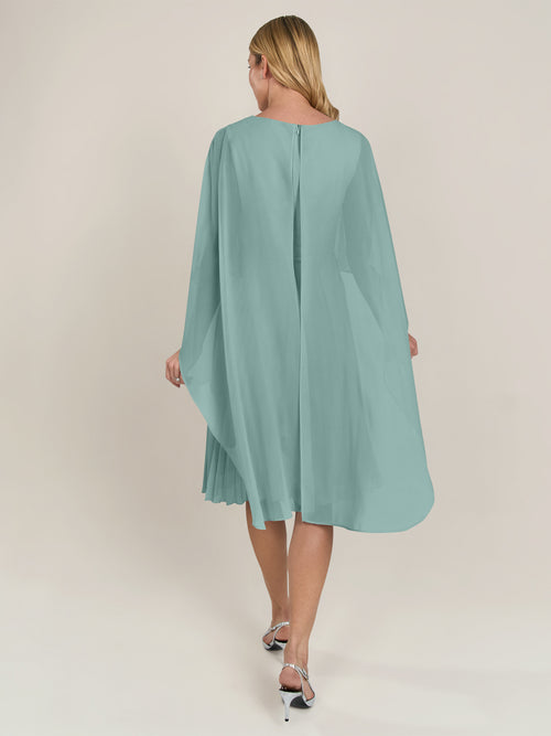 APART Cocktailkleid mit Chiffoncape und Plisseerock | jade image 1