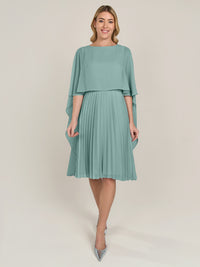 APART Cocktailkleid mit Chiffoncape und Plisseerock | jade