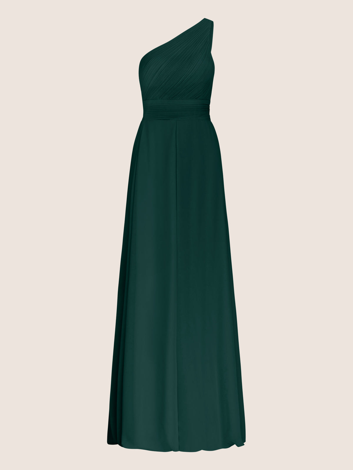 APART Abendkleid mit Plissee-Drapierung vorne und Smoke-Einsatz hinten | emerald