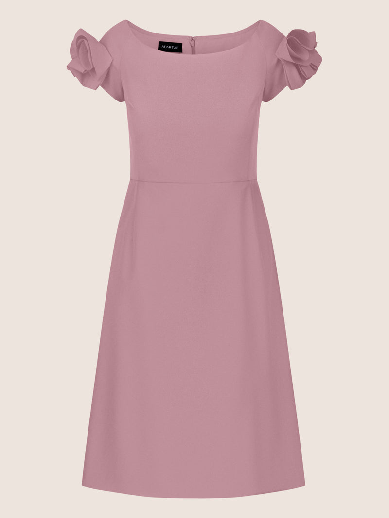 APART Cocktailkleid mit sehr weiten Ausschnitt | mauve