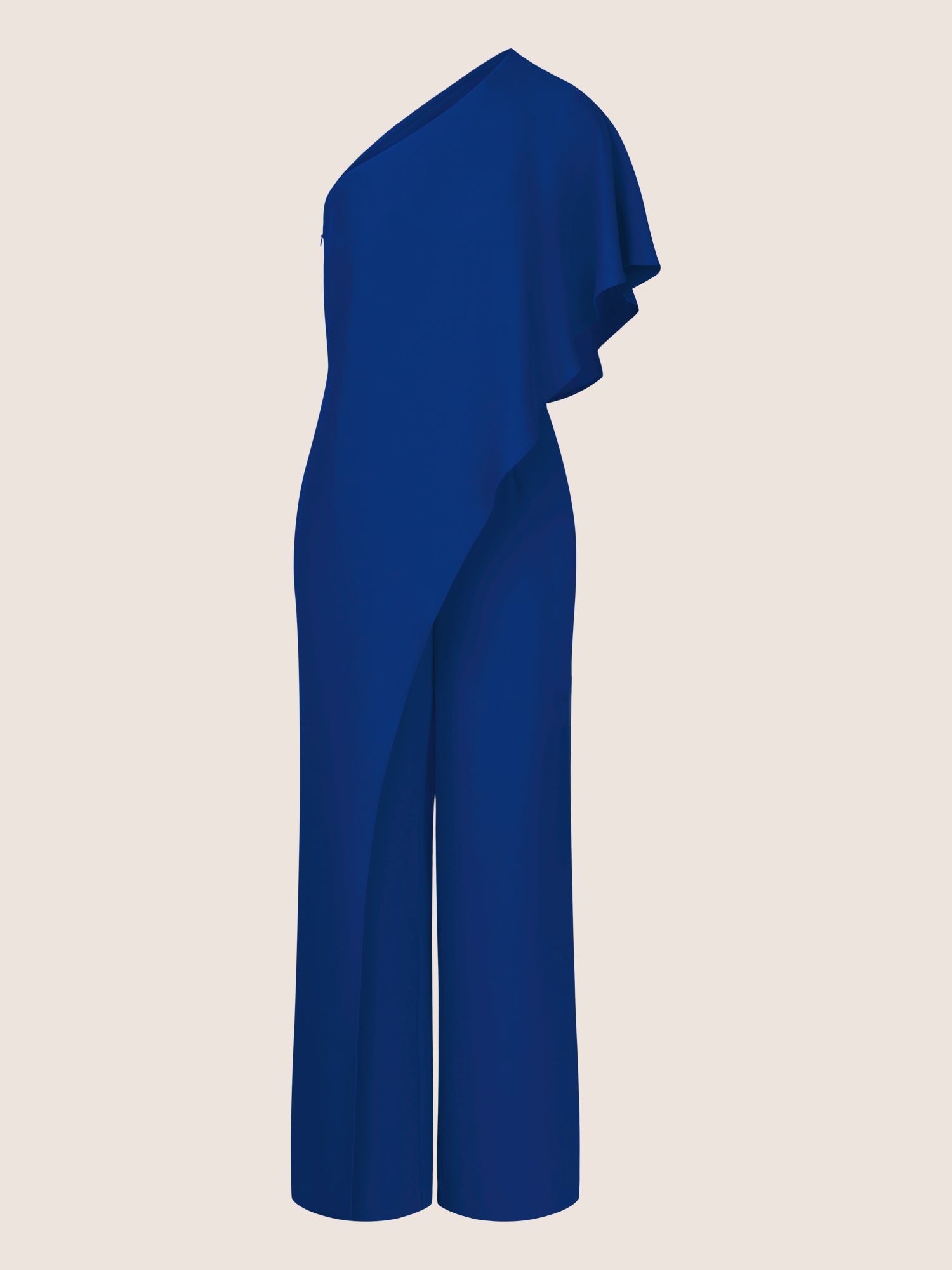 APART One-Shoulder Overall aus einer leicht körnigen Ware | royalblau