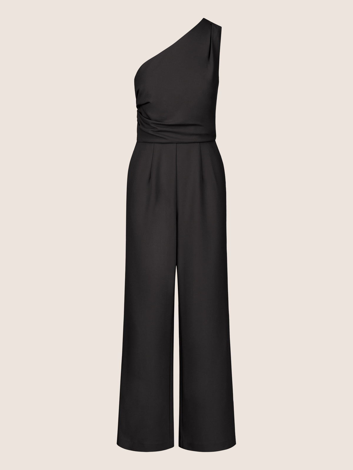 APART One-Shoulder Overall aus einer leicht strukturierten Ware | schwarz