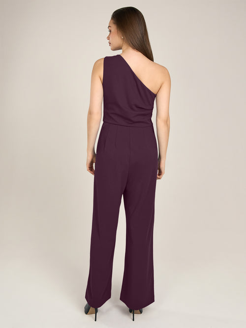 APART One-Shoulder Overall aus einer leicht strukturierten Ware | pflaume image 1