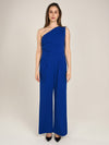 APART One-Shoulder Overall aus einer leicht strukturierten Ware | royalblau