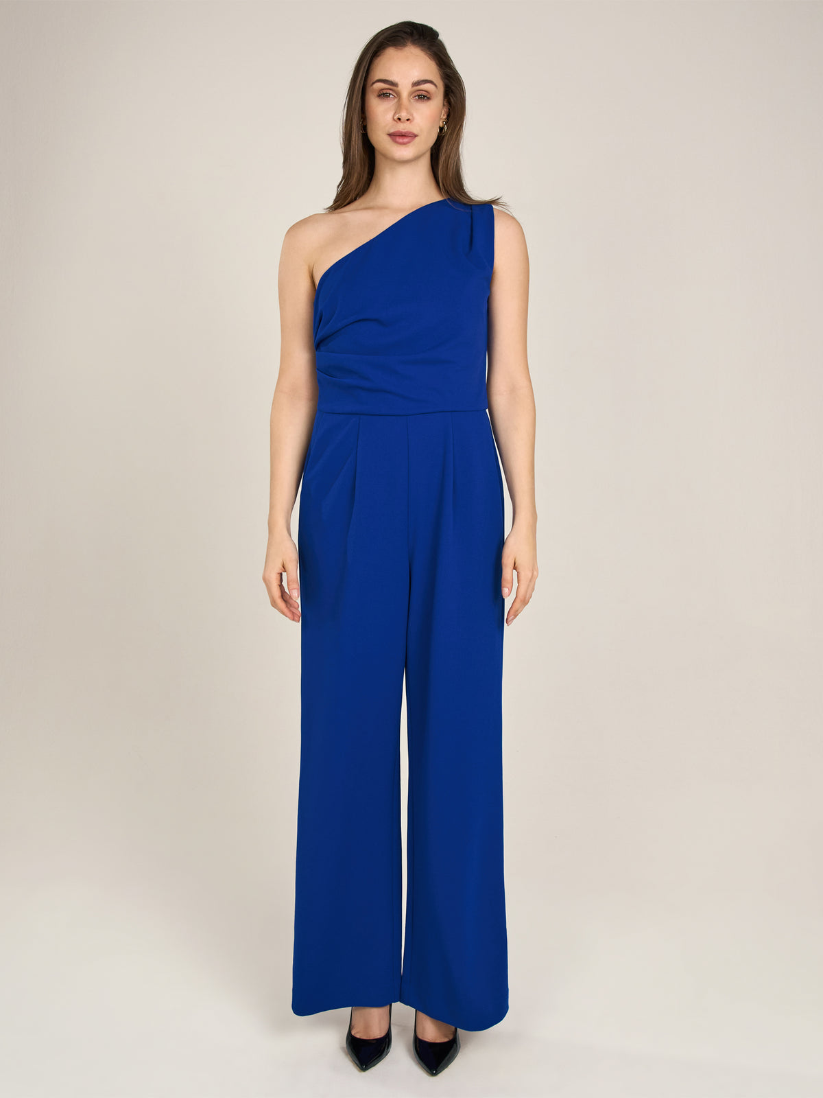 APART One-Shoulder Overall aus einer leicht strukturierten Ware | royalblau