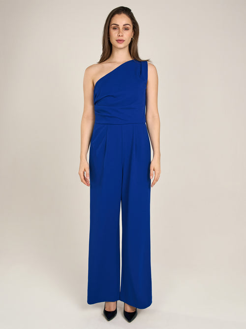 APART One-Shoulder Overall aus einer leicht strukturierten Ware | royalblau image 1